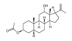 20-Methylen-5β-pregnan-3β,12α-diol-3-acetat Structure