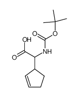 N-(tert-butyloxycarbonyl)-2-(cyclopent-2-enyl)glycine结构式