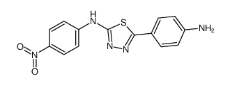 5-(4-aminophenyl)-N-(4-nitrophenyl)-1,3,4-thiadiazol-2-amine Structure