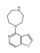 4-HOMOPIPERAZINEFURO[3,2-C]PYRIDINE结构式