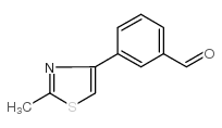 4-(3-甲酰基苯基)-2-甲基-1,3-噻唑结构式