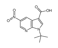 1-(1,1-二甲基乙基)-5-硝基-1H-吡咯并[2,3-B]吡啶-3-羧酸结构式