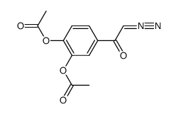 1-(3,4-diacetoxy-phenyl)-2-diazo-ethanone结构式