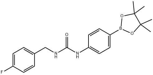 4-(4-氟苯基甲基脲基)苯基硼酸频哪醇酯结构式