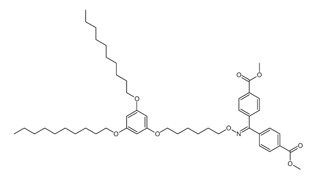 O-[-6-(3,5-didecyloxyphenyloxy)hexyl]-4,4'-bis(methoxycarbonylphenyl)methanone oxime结构式