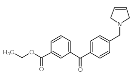 3-CARBOETHOXY-4'-(3-PYRROLINOMETHYL) BENZOPHENONE结构式