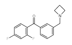 3'-AZETIDINOMETHYL-2,4-DIFLUOROBENZOPHENONE结构式