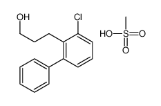 3-(2-chloro-6-phenylphenyl)propan-1-ol,methanesulfonic acid结构式