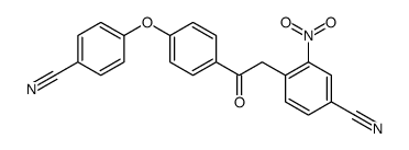 4-[2-[4-(4-cyanophenoxy)phenyl]-2-oxoethyl]-3-nitrobenzonitrile结构式