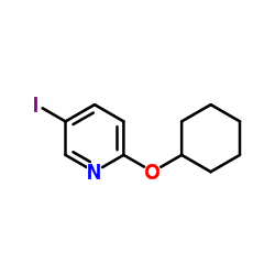 2-(环己氧基)-5-碘吡啶结构式