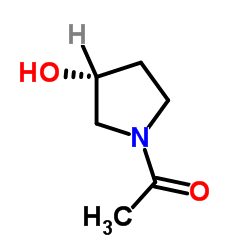 (R)-1-乙酰-3-吡咯烷醇结构式