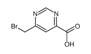 6-(溴甲基)-4-嘧啶羧酸结构式