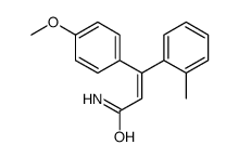 3-(4-methoxyphenyl)-3-(2-methylphenyl)prop-2-enamide结构式