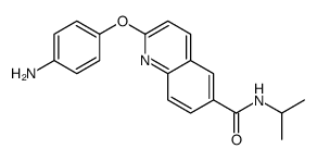 2-(4-aminophenoxy)-N-propan-2-ylquinoline-6-carboxamide结构式