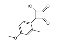 3-hydroxy-4-(4-methoxy-2-methylphenyl)cyclobut-3-ene-1,2-dione结构式