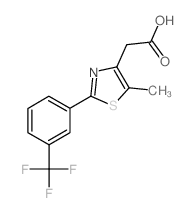 2-{5-甲基-2-[3-(三氟甲基)苯基]-1,3-噻唑-4-基}乙酸结构式