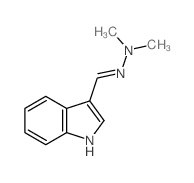 2-[(Z)-indol-3-ylidenemethyl]-1,1-dimethyl-hydrazine结构式