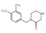 1-[(3,4-dimethylphenyl)methyl]piperazin-2-one Structure