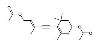 2-trans-1-acetoxy-5-(4'-acetoxy-2',2',6'-trimethylcyclohex-1'-enyl)-3-methylpent-2-en-4-yne Structure