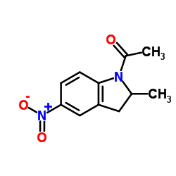 1-(2-Methyl-5-nitro-2,3-dihydro-1H-indol-1-yl)ethanone Structure