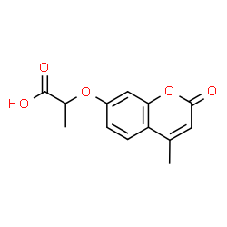 2-[(4-methyl-2-oxo-2H-chromen-7-yl)oxy]propanoic acid structure