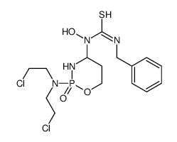 3-benzyl-1-[2-[bis(2-chloroethyl)amino]-2-oxo-1,3,2λ5-oxazaphosphinan-4-yl]-1-hydroxythiourea结构式