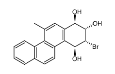 9α-bromo-7β,8α,10β-trihydroxy-7,8,9,10-tetrahydro-5-methylchrysene Structure
