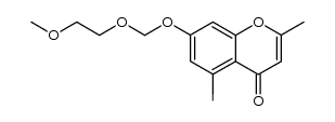 2,5-dimethyl-7-[(β-methoxyethoxy)methoxy]-chromone结构式