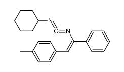 N-(((1-phenyl-2-(p-tolyl)vinyl)imino)methylene)cyclohexanamine Structure