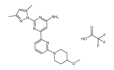 2-(3,5-dimethyl-pyrazol-1-yl)-6-(4-methoxy-3,4,5,6-tetrahydro-2H-[1,2']bipyridinyl-6'-yl)-pyrimidin-4-ylamine trifluoroacetate Structure