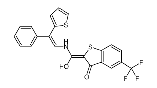3-Hydroxy-N-[2-phenyl-2-(2-thienyl)ethenyl]-5-(trifluoromethyl)benzo[b]thiophene-2-carboxamide Structure