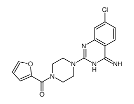 [4-(4-amino-7-chloroquinazolin-2-yl)piperazin-1-yl]-(furan-2-yl)methanone structure
