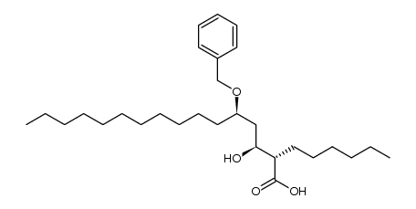 (2S,3S,5R)-5-(Benzyloxy)-2-hexyl-3-hydroxyhexadecanoic acid结构式
