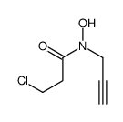 3-chloro-N-hydroxy-N-prop-2-ynylpropanamide结构式