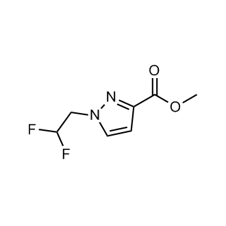 1-(2,2-二氟乙基)-1H-吡唑-3-羧酸甲酯结构式