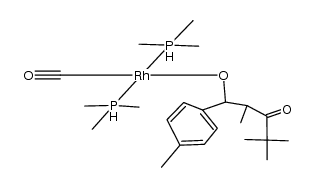 syn-carbonyl{bis(trimethylphosphine)}rhodium aldolate结构式