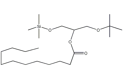十二烷酸-2-[(三甲基硅)氧]-1-[[(三甲基硅)氧]甲基]乙酯结构式