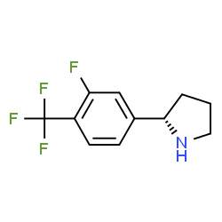 (2S)-2-[3-氟-4-(三氟甲基)苯基]吡咯烷结构式