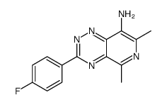 3-(4-fluorophenyl)-5,7-dimethylpyrido[3,4-e][1,2,4]triazin-8-amine结构式
