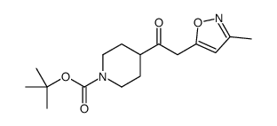 tert-butyl 4-[2-(3-methyl-1,2-oxazol-5-yl)acetyl]piperidine-1-carboxylate Structure