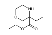 3-乙基吗啉-3-甲酸乙酯结构式