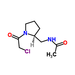 N-{[(2S)-1-(Chloroacetyl)-2-pyrrolidinyl]methyl}acetamide Structure