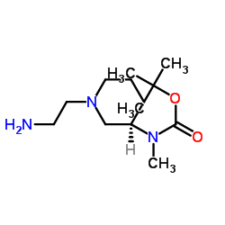 2-Methyl-2-propanyl [(3R)-1-(2-aminoethyl)-3-piperidinyl]methylcarbamate Structure