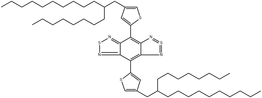 4,8-双[4-(2-辛基十二烷基)-2-基]苯并[1,2-C : 4,5-C']-双[1,2,5]噻二唑结构式