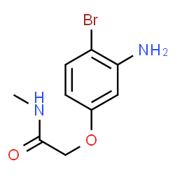 2-(3-氨基-4-溴苯氧基)-N-甲基乙酰胺结构式