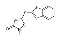 5-(1,3-benzothiazol-2-ylsulfanyl)-2-methyl-1,2-thiazol-3-one结构式