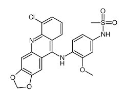 N-[4-[(6-chloro-[1,3]dioxolo[4,5-b]acridin-10-yl)amino]-3-methoxyphenyl]methanesulfonamide Structure