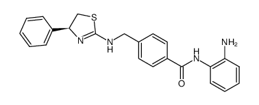 N-(2-Aminophenyl)-4-[[[(4S)-4,5-dihydro-4-phenyl-2-thiazolyl]amino]Methyl]-benzamide结构式