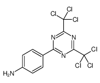 4-[4,6-bis(trichloromethyl)-1,3,5-triazin-2-yl]aniline Structure