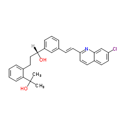2-[3-(R)-[3-(2-(7-氯-2-喹啉基)乙烯基]苯基]-3-羟丙基]苯基-2-丙醇结构式